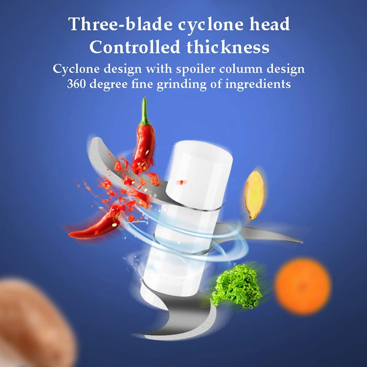 Youmex Usb Şarjlı Elektrikli Zeytinyağlı Biber Dilimi, Sebze Ve Et Döneri - 250ml Kapasite, Ev Ve Piknik İçin Uygun Mavi