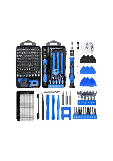 Honeybeeshop Mavi 138'i 1 Dıy Tamir Seti Hassas Tornavida Seti Mini Anahtar Vida Sökücü Telefon Tablet Saat Kamera