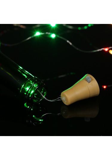 Jeemson Güneş Enerjili Fıçka Işık Zinciri 1m 10led 3v 6w Ip65 Su Geçirmez Renkli Dekoratif Işık Diğer