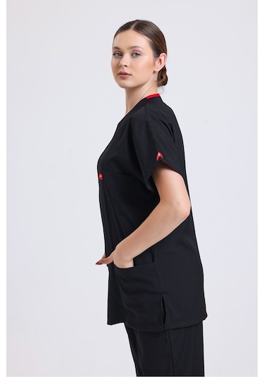 Doktor, Hemşire Forması, Cerrahi Nöbet Takımı, Likralı Üniforma Unisex Sağlıkçı Üniforma, Scrubs Mor