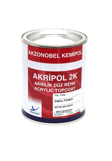 Akzonobel Akripol 2k Düz Renk-beyaz-249/d - Fı249/- 1 Lt.