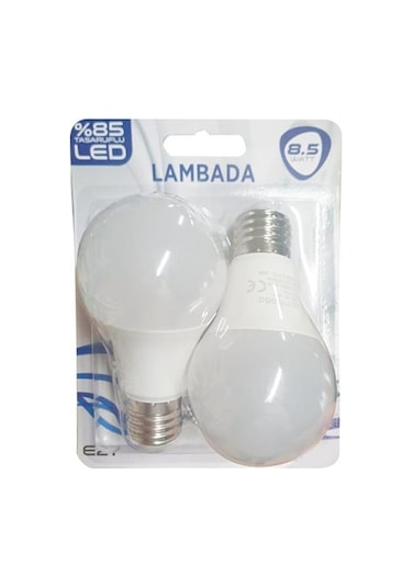 8,5w 2li Beyaz Led Ampül