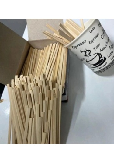 1000 Adet Tahta Ahşap Karıştırıcı Çay Kahve Kaşığı Kaşık Karıştırma Çubuğu