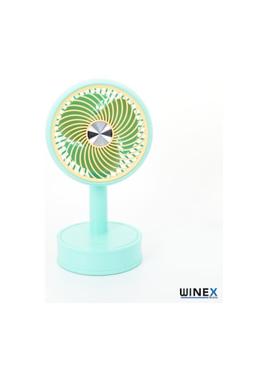 Winex Mini Taşınabilir Portatif Fan 3 Kademeli Vantilatör Mavi