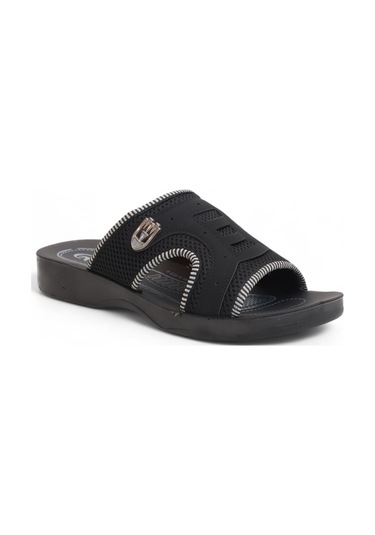 2170-flex Soft Fileli Günlük,umre Ve Hac İçin Uyumlu Erkek Terlik Siyah