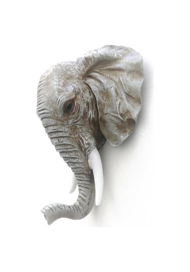 Dekoratif Fil Kafası Askılık Modern Duvar Dekoru Ev Dekorasyon Duvar Askılığı Eskitme 001