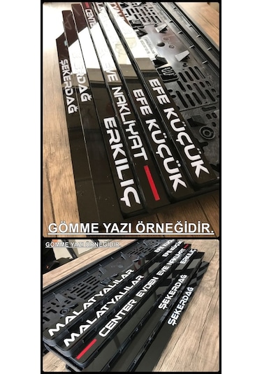 Isme Özel Pleksi Takmatik Plakalik Lazer Kesim 2 Adet Ön Ve Arka 323232633