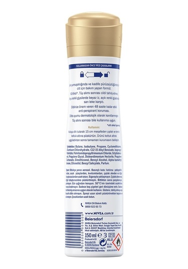 Nivea Black & White Invisible İpeksi Pürüzsüzlük Kadın Sprey Deodorant 4 x 150 ML