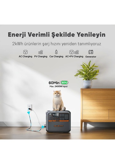Bluetti Ac200pl Ups 2304wh Kapasiteli Taşınabilir Güç Kaynağı