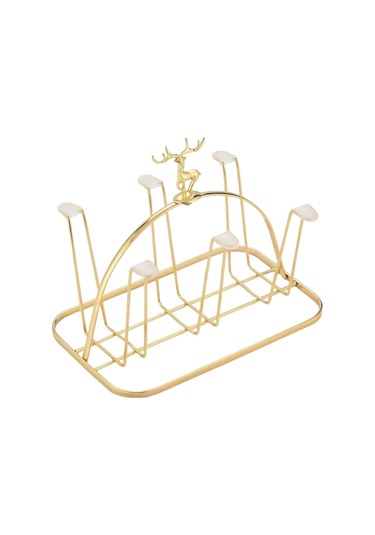 Oturma Odası İçin Şık Altın Metal Bardak Tutucu