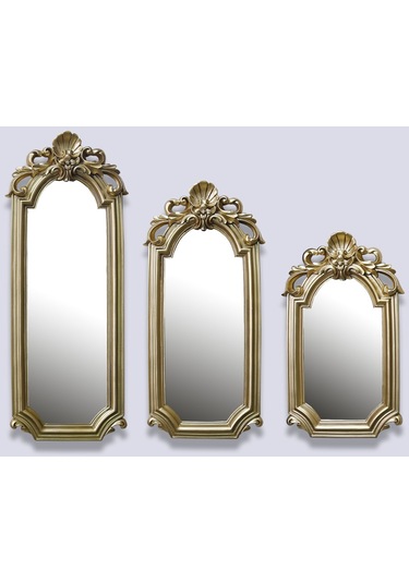 Lucia 3'lü Ayna Altın