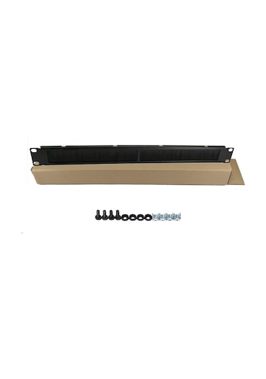Amp Connect 19" 1U Fırçalı Çift Bölmeli Organizer