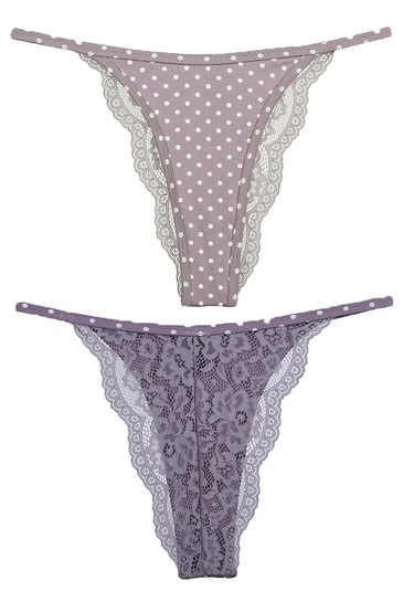 Dantel Pamuklu Brezilyan 4'lü Paket Asorti