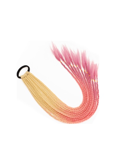 Peruk At Kuyruğu Renkli Örgü Yüksek Sıcaklık Fiber Büküm Örgü Degrade Renk Etnik Stil Üç Telli Örgü Dreadlocks At Kuyruğu