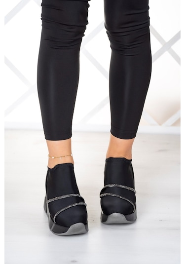 Erkan Saçmacı Barbara Platin Streç Gizli Dolgu Günlük Ayakkabı Platin