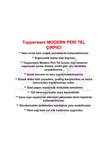 Tupperware Modern Peri Tel Çırpıcı Hsgl N1142747 Yeşil