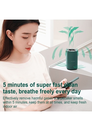A8 Ev Taşınabilir Hava Temizleme Cihazı Beyaz