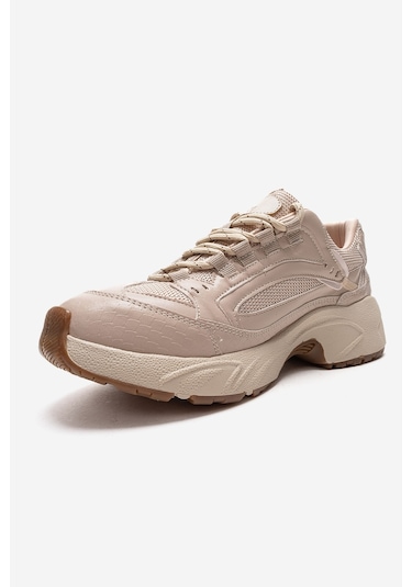 Luvishoes Letty Bej Baskı Fileli Kadın Spor Ayakkabı Bej