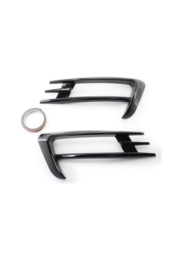 Golf Mk7 2014-2017 Ön Tampon Farenin Kutu Köşegenleri, Parlak Siyah Abs Malzeme, Sol Ve Sağ Seti