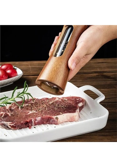 Jialan Ahşap Manuel Tuz Ve Karabiber Öğütücü Taban Seti Ahşap