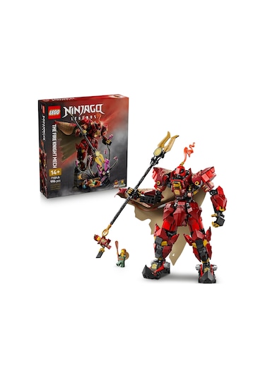 LEGO® NINJAGO® Ateş Şövalyesi Robotu 71846 - 14 Yaş ve Üzeri Çocuklar için Kai ve Balıkçı Minifigürleri İçeren Oyuncak Yapım Seti (996P)