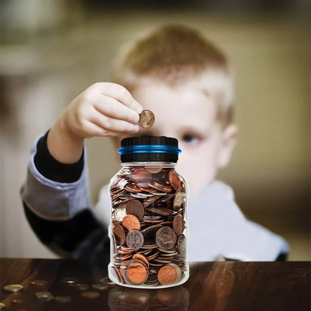 Kosona Abs Dijital Euro Para Sayıcı Kumbara, 1.8l Kapasite, Lcd Ekranlı, Çocuklar İçin Tasarlandı, Dayanıklı Materyal