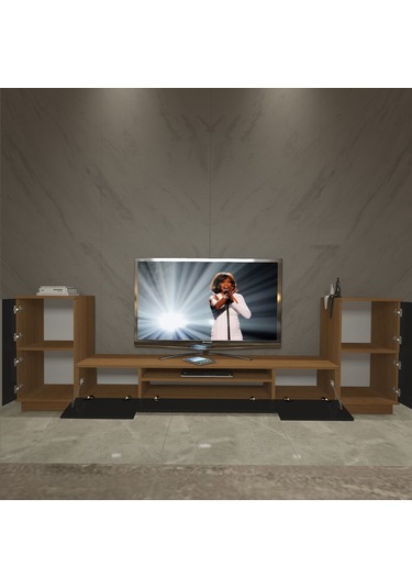 Decoraktiv Trendstyle On2 Slm Tv Ünitesi Tv Sehpası Ceviz - Siyah