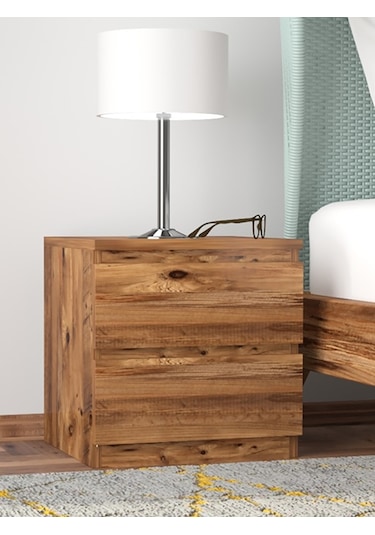 MBES MOBİLYA UMUT ATLANTİK CAM 45 CM KOMODİN 2 ÇEKMECELİ