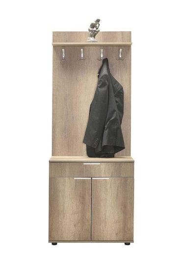 Adoremobilya Porto Iki Kapılı Çekmeceli Portmanto Ve Ayakkabı Dolabı - Tori