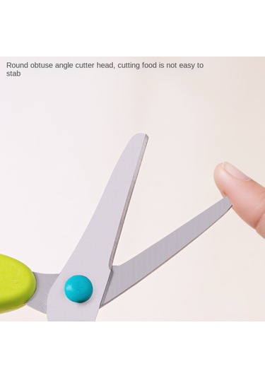 Konesam Açık Yeşil Bebek Besin Makası - Çelik, Multifonksiyonel Sebze Et Kesici, Ev Ve Taşınabilir Anne Bebek Gereci