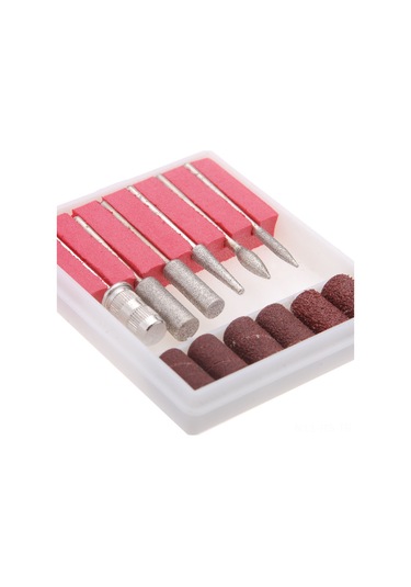 Reedark 6 Adet Paslanmaz Çelik El Fırçası Ucu + 6 Zımpara Bandı Seti - Tırnak Şekillendirme, İnceleme, Temizleme Ve Kuru Kütikül Kaldırma İçin Profesyonel El Fırçası Uçları