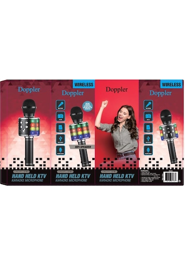Doppler Concerto Karaoke Mikrofonu Işıklı Yeni Kayıt Özellikli