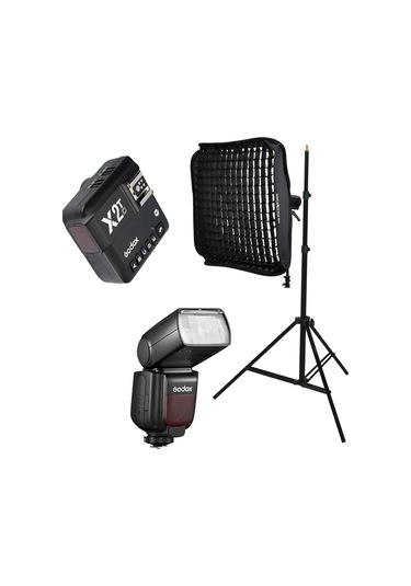 Godox Tt685ıı-c Canon Flaş Full Set - X2t-c + 60x60 Softbox