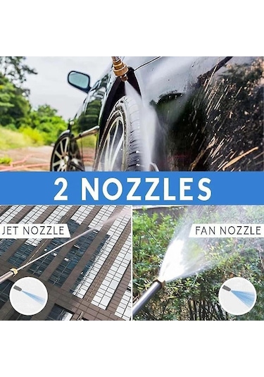 Yifomall Çift Nozzüllü Yüksek Basınçlı Temizleme Tabancası - Ev, Araba Ve Bahçe İçin