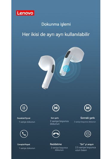 Lıcorıce Lenovo HT38  Kablosuz Bluetooth Kulaklık