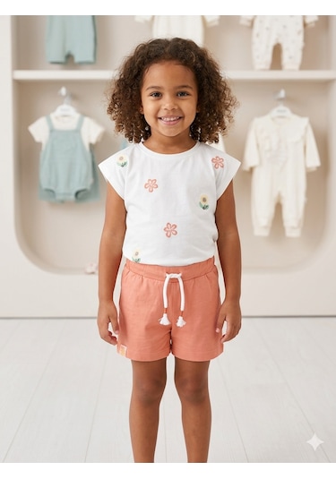 Babydoll 2li Takım Miniworld Şeftali Şeftali Turuncu