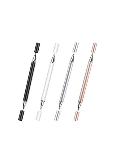 Fonken Evrensel 2 In 1 Android - iOS - iPad Uyumlu Stylus Çizim Kalemi Beyaz