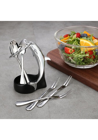 Suntek Kahve Kaşığı Tutucu Çatal Bıçak Takımı Standı