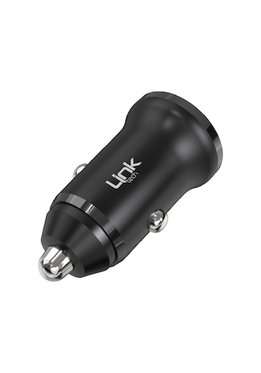 Linktech C483e 12w 2x Usb + Type-c Usb Kablo Araç İçi Şarj Aleti Set Siyah