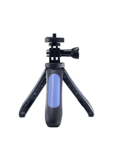 Taşınabilir Mini Üç Ayaklı Selfie Çubuğu - Hero5/6 İçin Masaüstü Desteği, Kaymaz Ve Dönebilir Mavi