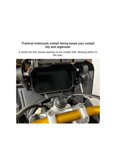 Jeehugo Bmw R1250gs Adv/r1200gs Lc Motor İçin Abs Siyah Kokpit Koruyucu Kapak - Modifikasyon Aksesuarı