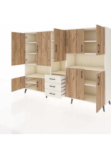 Hyperion Dolap 13 Raflı 3 Çekmeceli 9 Kapaklı 220x44x163 Aytaşı-ç Aytaşı-çam/aytaşı