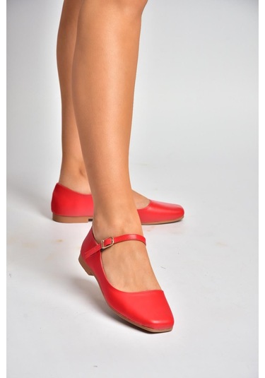 Fox Shoes S726252509 Kırmızı Kadın Babet