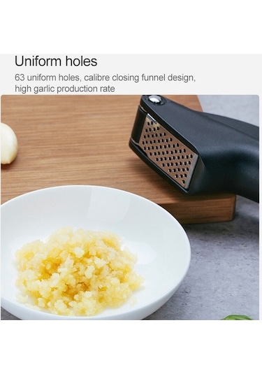 Primepickings Xiaomi Youpin Huohou Sarımsak Presi - Manuel Kıyma Makinesi, Pratik Sarımsak Doğrama Aleti Siyah
