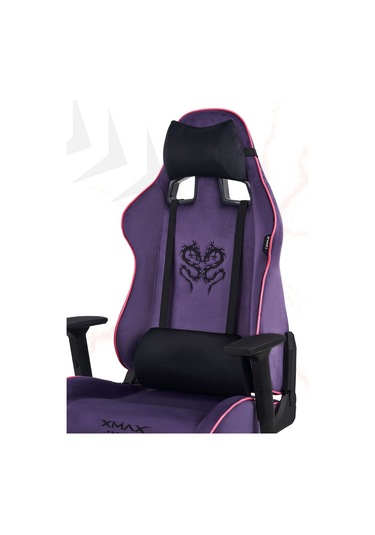 Rio Plus Balerion Terletmez Kadife Kumaş Mor Gaming Oyuncu Koltuğu -5 Mor