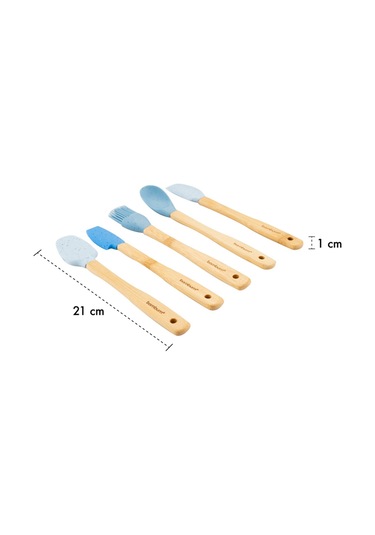 Zolly - 5 Li Spatula Seti Mavi