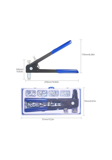 Jms 86 Adet Perçin Somunu Araç Seti Seti Kör Perçin Somunu El Perçinleme Anahtarı Dişli Ekleme Aracı Perçin Somunu Tabancası