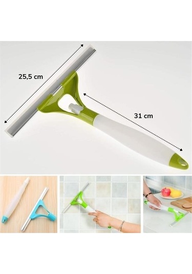 Ollevra Pratik Spreyli Cam Sil Pencere Ayna Tezgah Duşakabin Temizleyici Püskürtmeli Silme Aparatı Çok Renkli