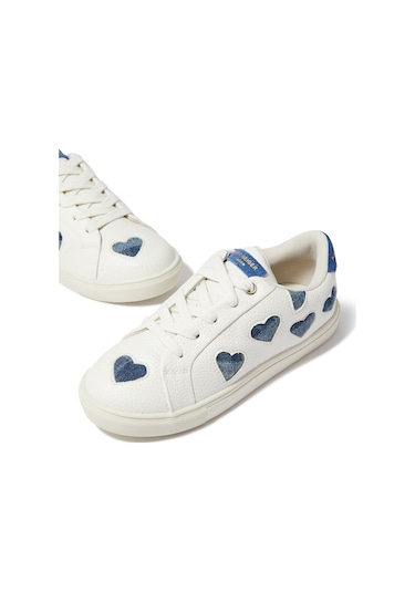 Kurt Geiger Çocuklar Için Sevimli Deri Spor Ayakkabılar Off White