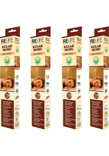 Relife Kulak Temizleme Mumu Çubuğu 4 Kutu 8 Çubuk